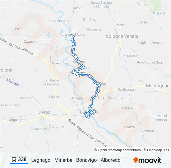 338 Bus Line Map