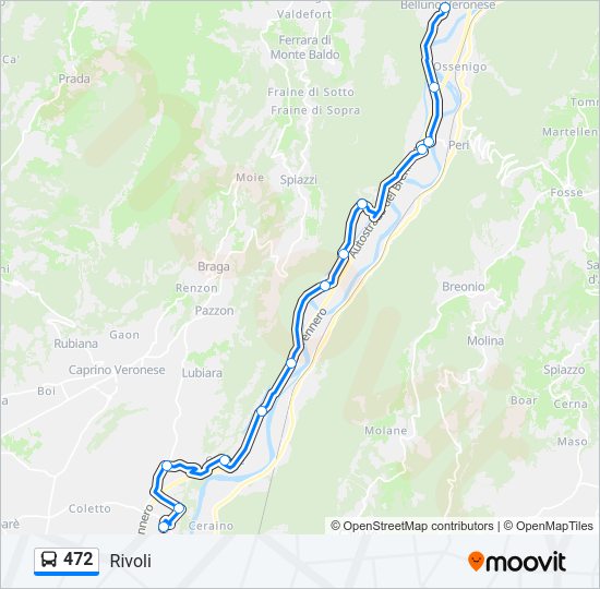 472 bus Line Map