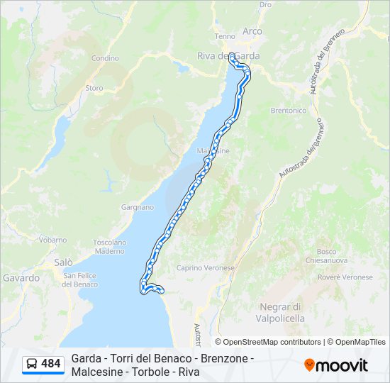 Percorso linea bus 484