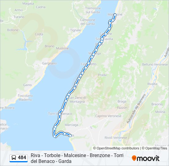 484 bus Line Map