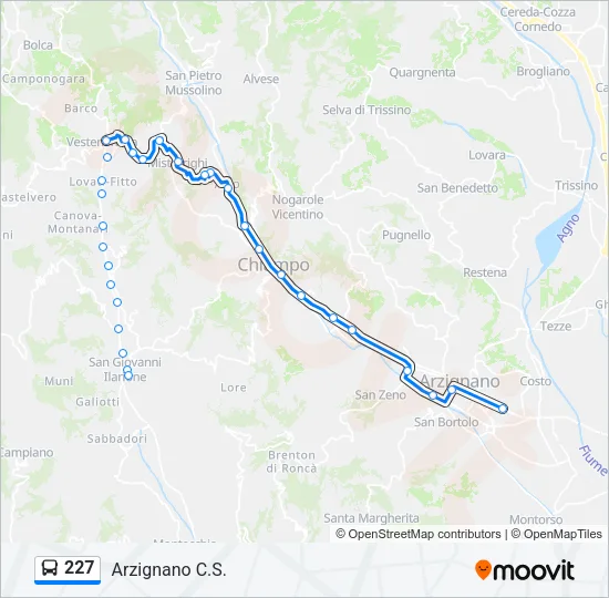 227 Bus Line Map