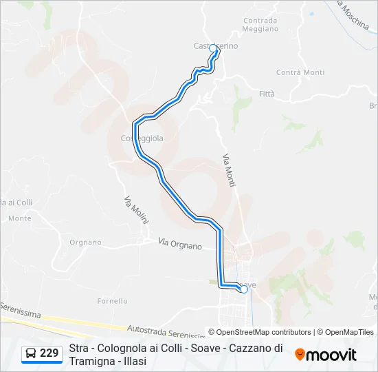 229 Bus Line Map