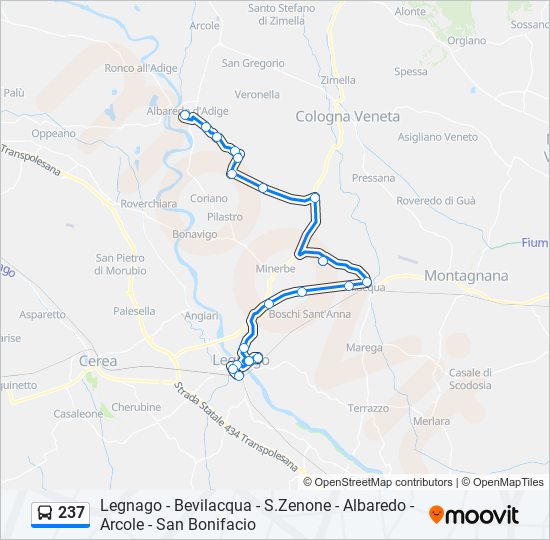 237 bus Line Map