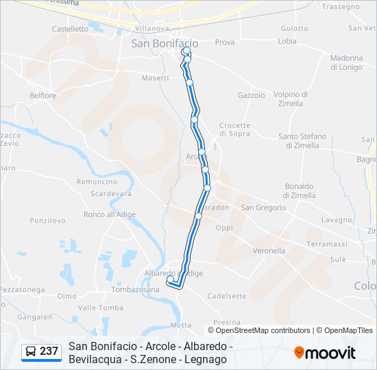 237 bus Line Map