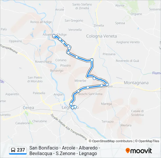 237 Bus Line Map