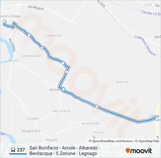 237 Bus Line Map