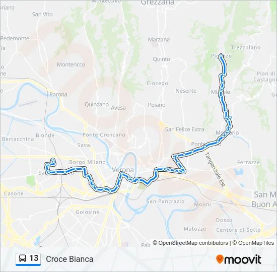 13 Bus Line Map
