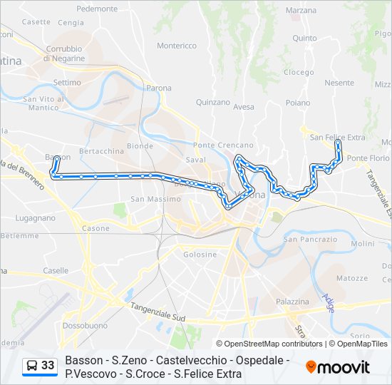 33 Route: Schedules, Stops & Maps - S.Felice Extra (Updated)