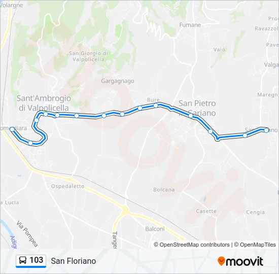 103 Bus Line Map