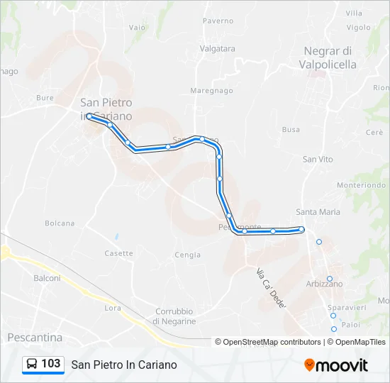 103 Bus Line Map