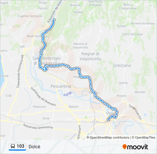 103 Bus Line Map