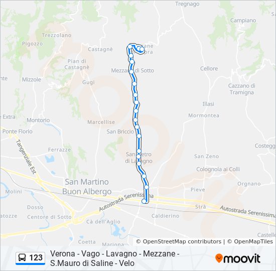 123 bus Line Map