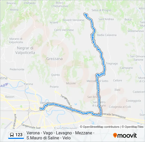 123 Bus Line Map