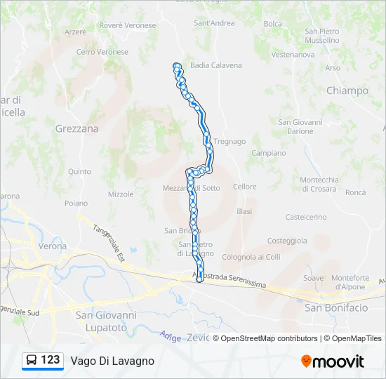 123 Bus Line Map