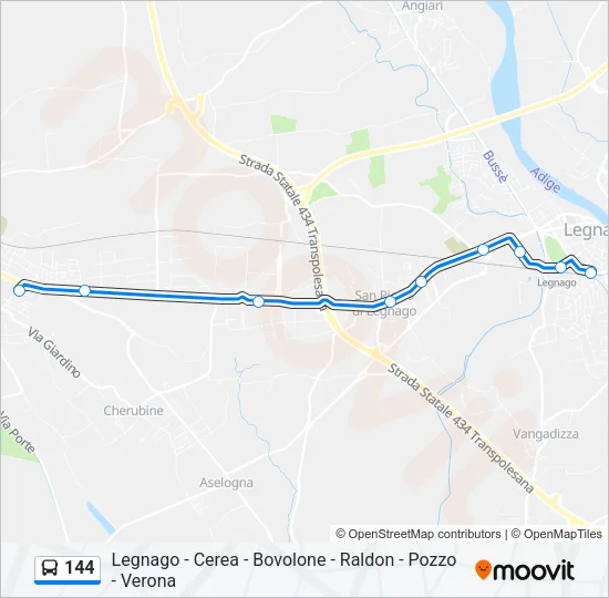 144 Bus Line Map
