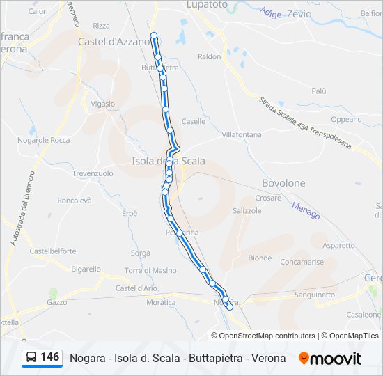 146 bus Line Map