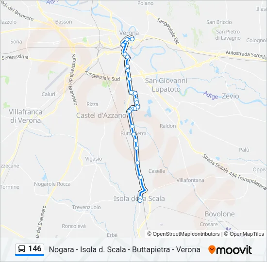 146 Bus Line Map