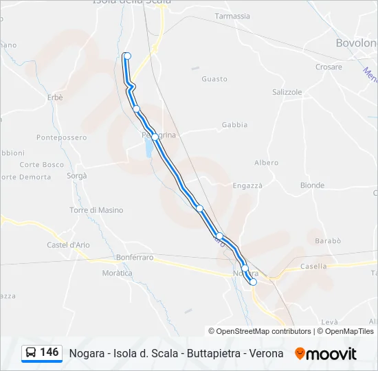 146 Bus Line Map
