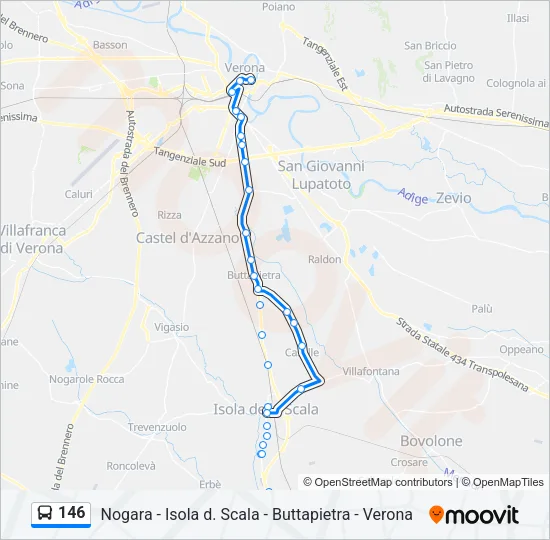 146 Bus Line Map