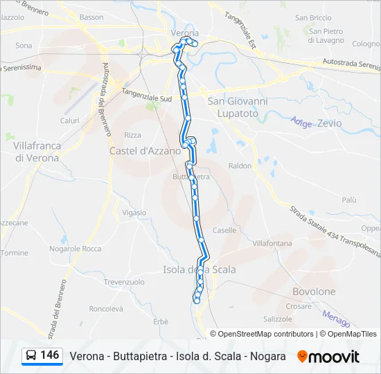146 Bus Line Map