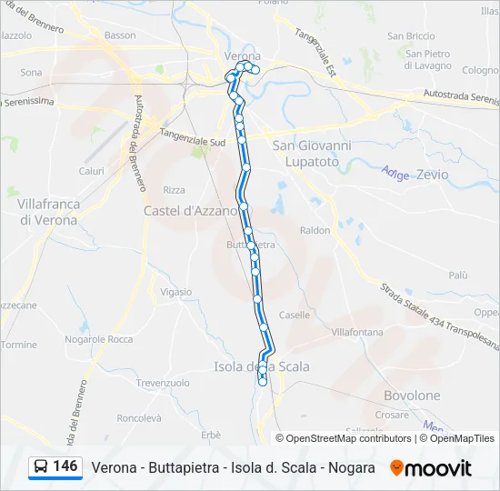 146 Bus Line Map