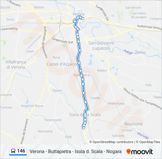 146 Bus Line Map