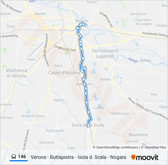146 Bus Line Map