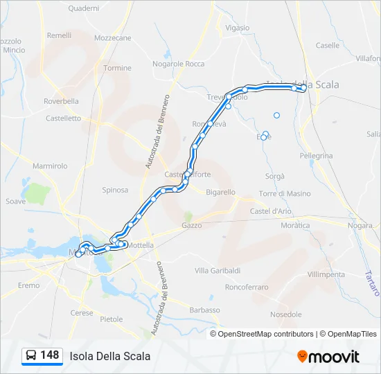 148 Bus Line Map