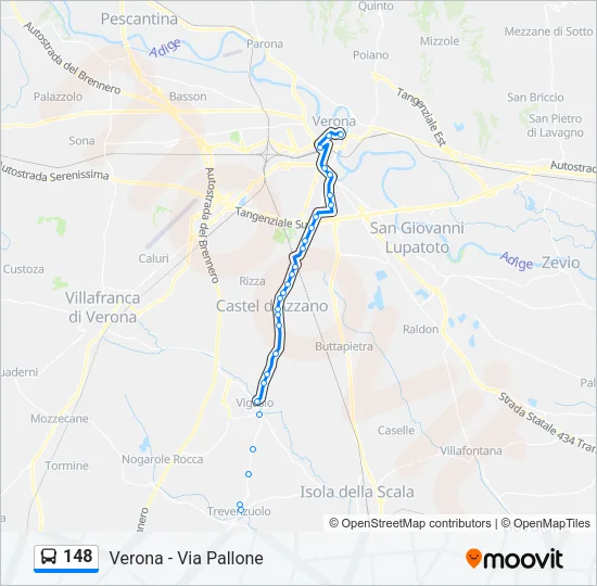 148 Bus Line Map