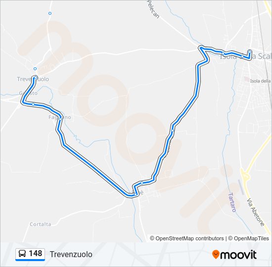 148 bus Line Map