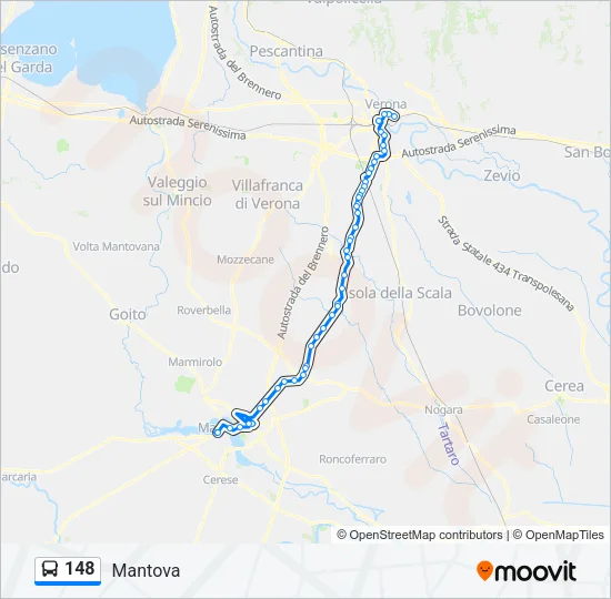 148 Bus Line Map