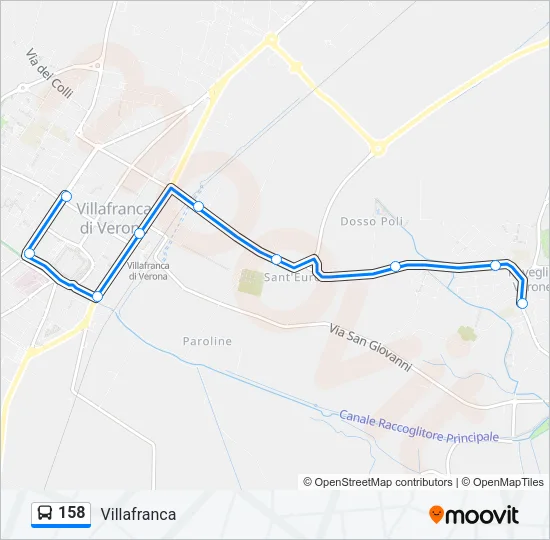 158 Bus Line Map