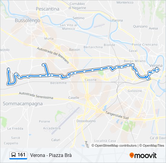 161 bus Line Map