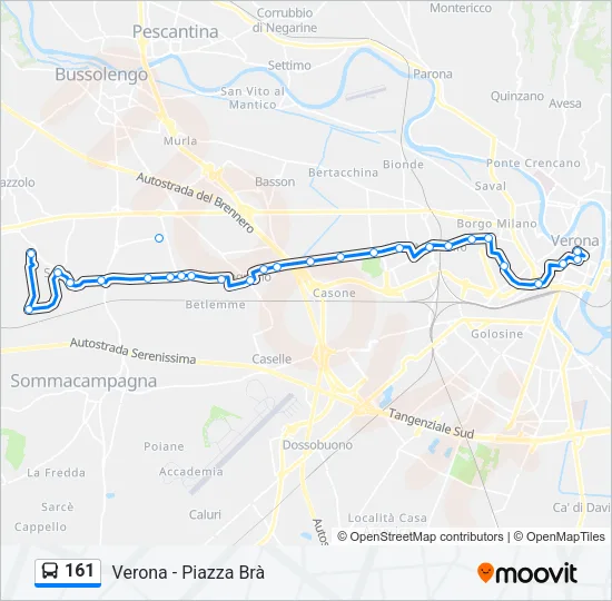 161 Bus Line Map
