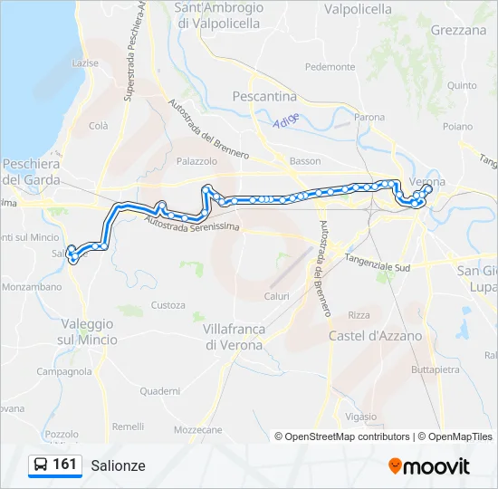 161 Bus Line Map