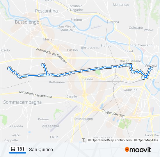 161 bus Line Map