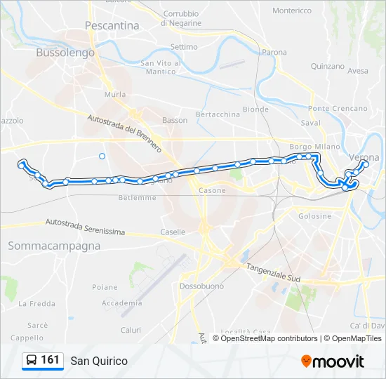 161 Bus Line Map