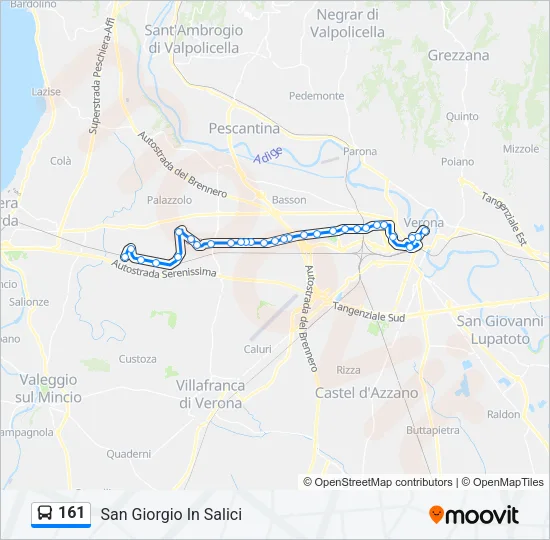 161 Bus Line Map