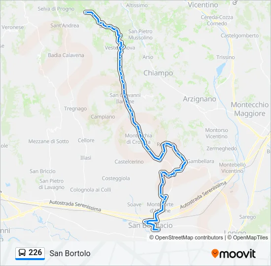 226 Bus Line Map