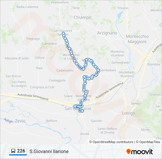226 Bus Line Map