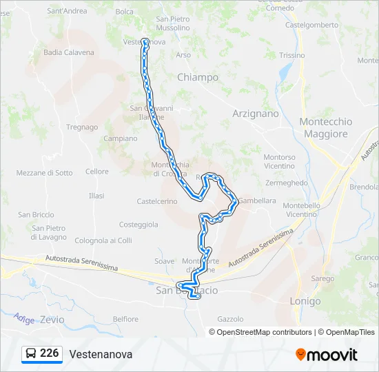226 Bus Line Map