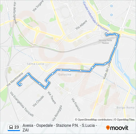 23 Bus Line Map