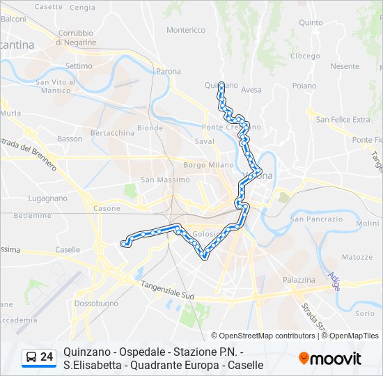 24 bus Line Map