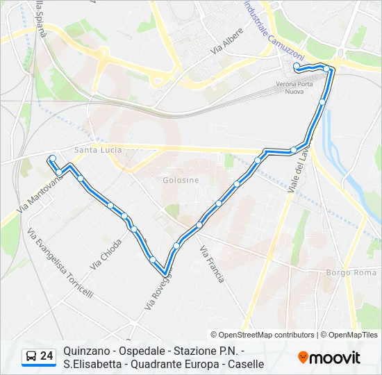 24 Bus Line Map