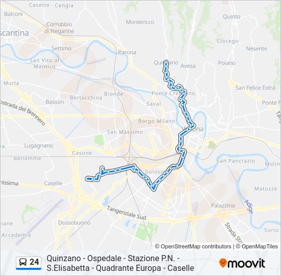 24 bus Line Map