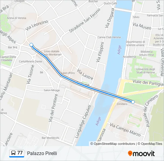 77 Bus Line Map