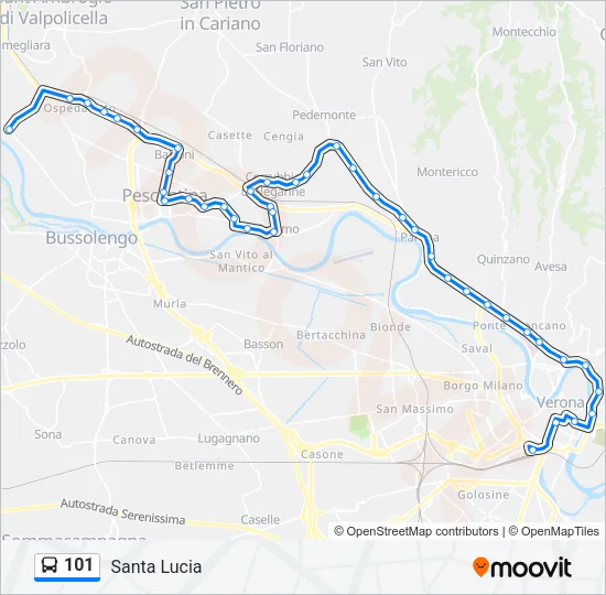 101 Bus Line Map