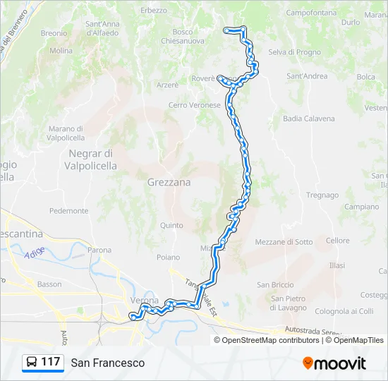 117 Bus Line Map