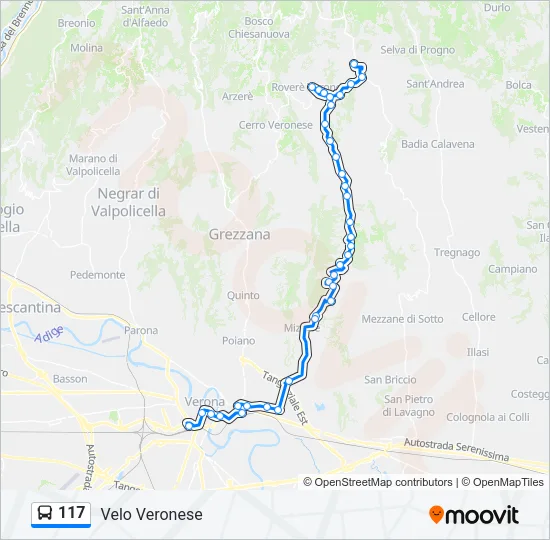117 Bus Line Map