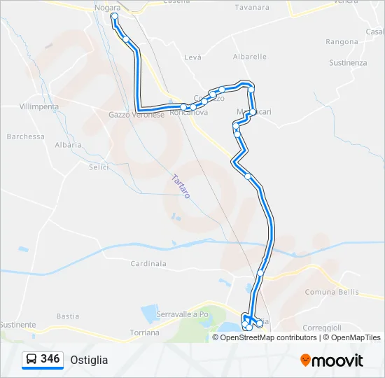 346 Bus Line Map